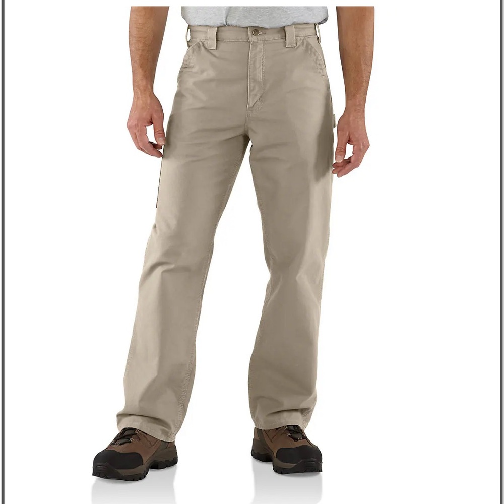 Carhartt loose original fit 33×32 khaki carpenter utility painter pants Canvas